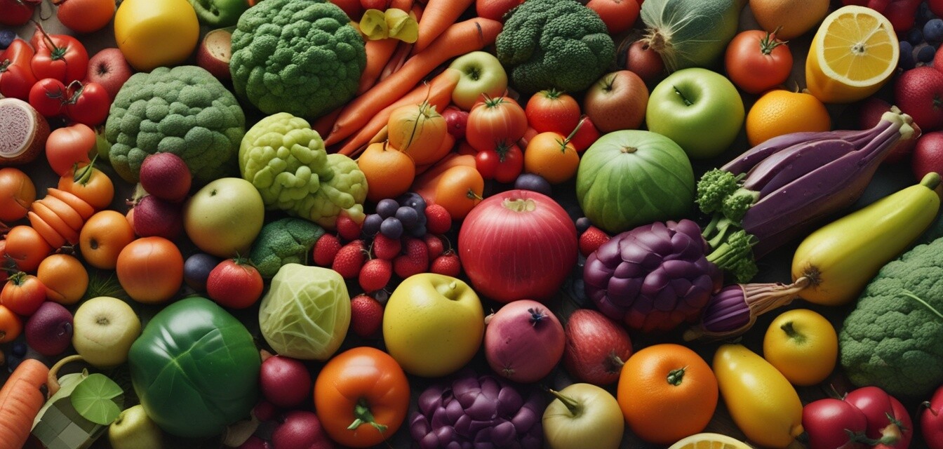 Colorful fruits and vegetables