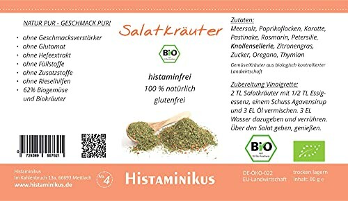 Verpackung von Salatkräutern, histaminfrei und bio.